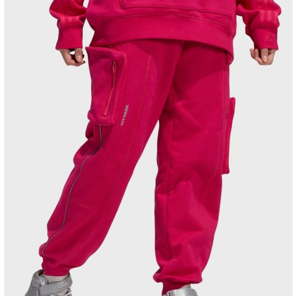 NWT IVY PARK x adidas ICY PARK Bold Pink Cargo Sweat Pants S